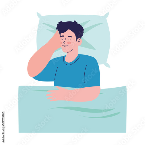 young man sleeping