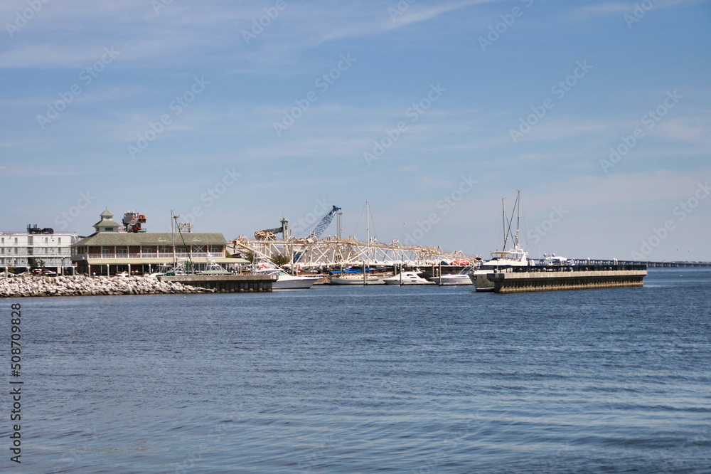 The waterfront on Pensacola Bay