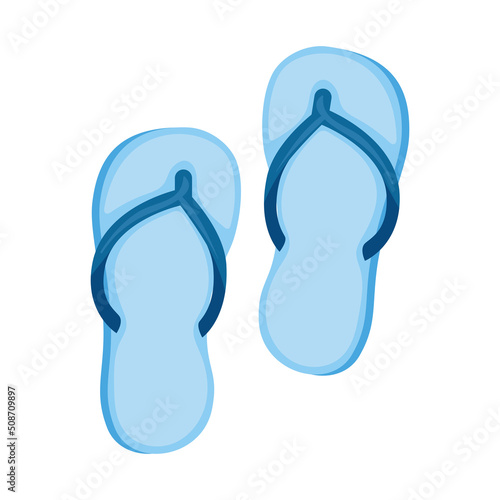 blue flip flops