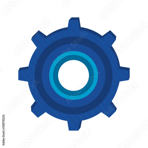 gear silhouette blue