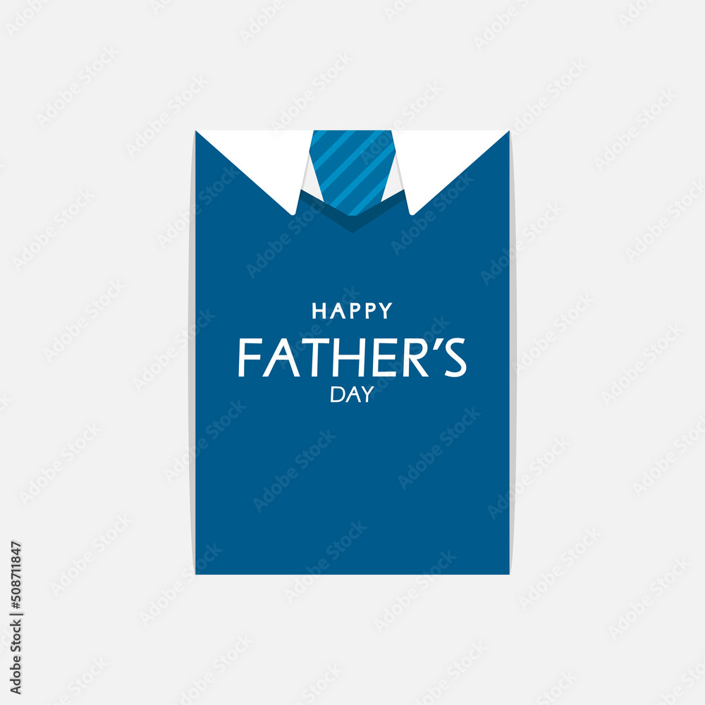 Shirt with tie and inscription, happy father's day. Shirt with tie and inscription, happy father's day.