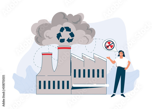 Sustainable choice for less pollution and clean nature vector illustration. Self degrading empty bottles for reusage.