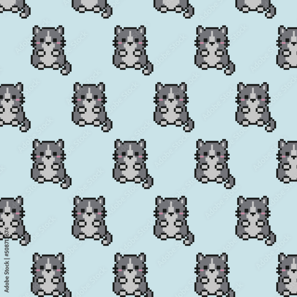 Cat Pixel Pattern