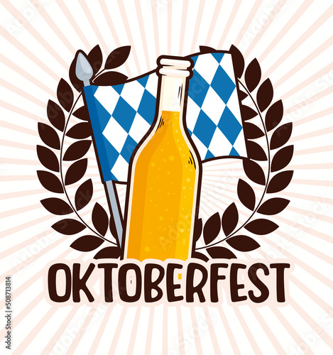 oktober fest lettering poster