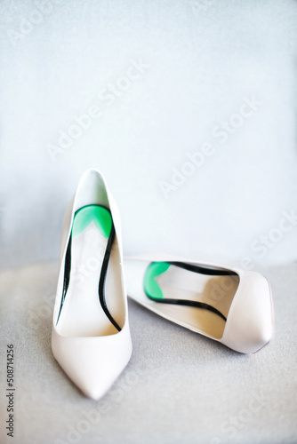 Wedding elegance shoes on a white background