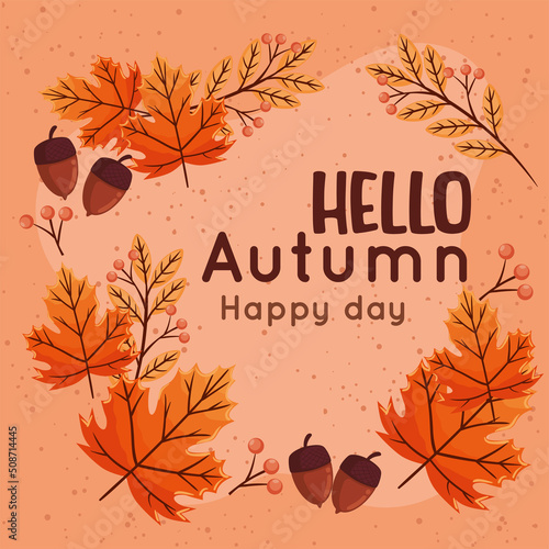 hello autumn lettering