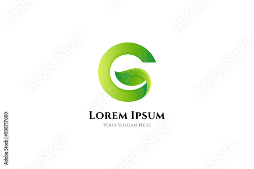 combination of leaves. simple, geometric, organic, young 3d design style concept. good to use for the name of a company engaged in plantations and agriculture or related to plants.