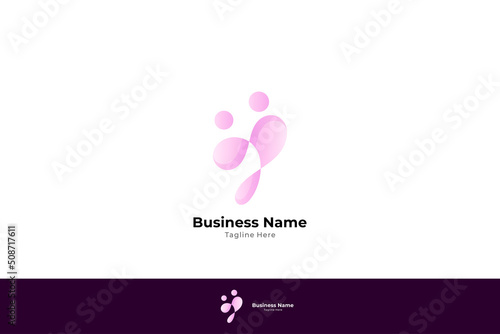 mother and daughter logo in heart shape. flat design style, abstract, feminine, young, cheerful and organic. suitable for use for care, orphanages, foundations, health care, protection, peace.