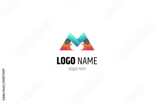 Letter M logo. 3d design style, abstract, organic and economical. Great for company or individual names starting with M. Free Download Letter M logo. 3d design style, abstract, organic and economical. Great for company or individual names starting with M. - GFXLoad
