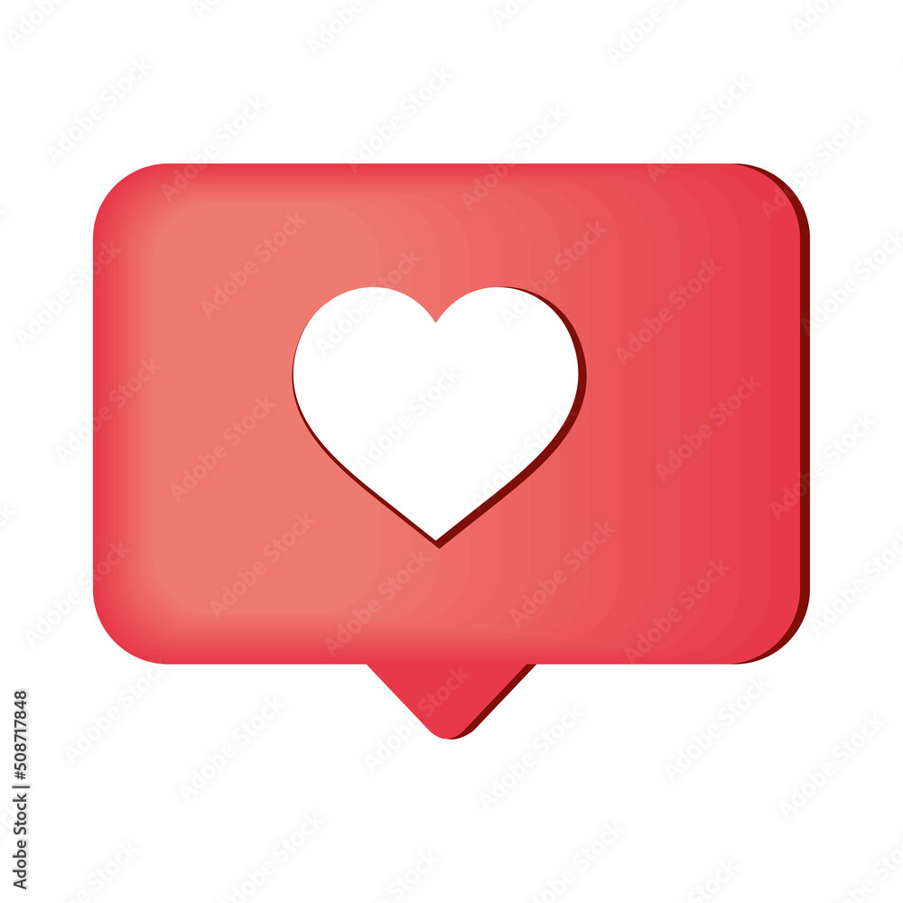 speech bubble with heart speech bubble with heart