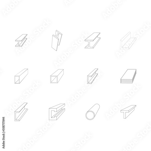 Steel product vector icon
