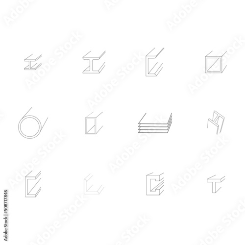 Steel product vector icon