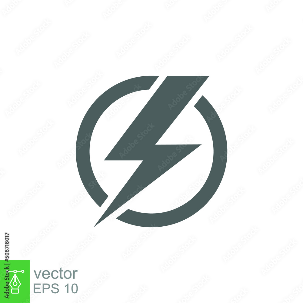 Power icon. Lightning, bolt, energy and thunder electric concept. Vector illustration isolated. EPS 10. Power icon. Lightning, bolt, energy and thunder electric concept. Vector illustration isolated. EPS 10.