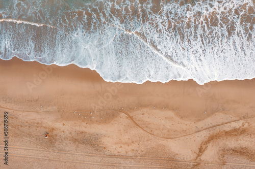 Escena de Playa en drone 