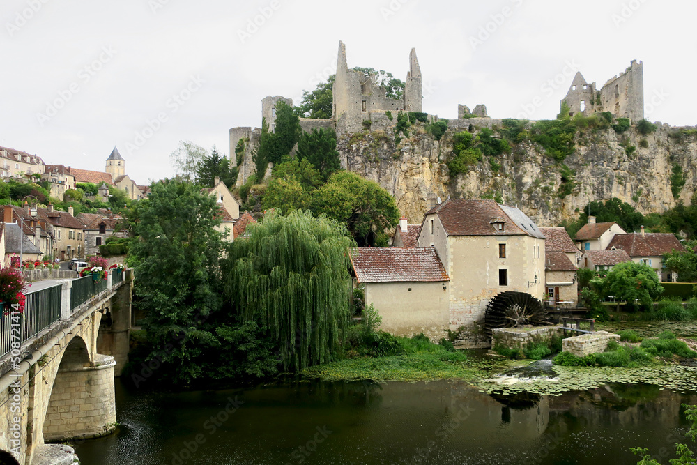 View of Angles-sur-l'Anglin, listed as one of the most beautiful villages in France