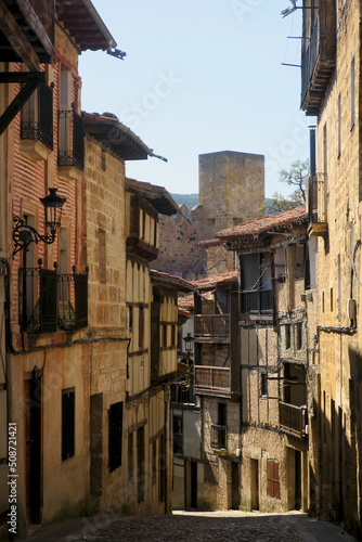 An old street in Frías, Burgos, Spain