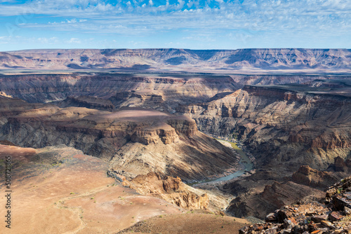 Canvas Print Fish river canyon in Namibia. Beautiful landscape. Day time.