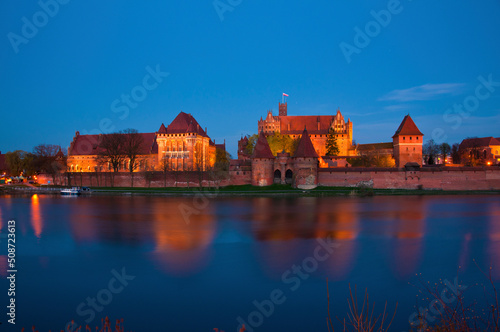 Wallpaper Mural The Castle of the Teutonic Order located in the Polish town of Malbork, Pomeranian Voivodeship. Torontodigital.ca