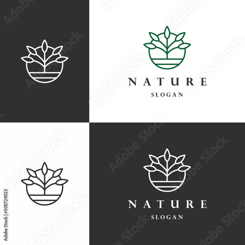 Nature logo icon design template vector illustration