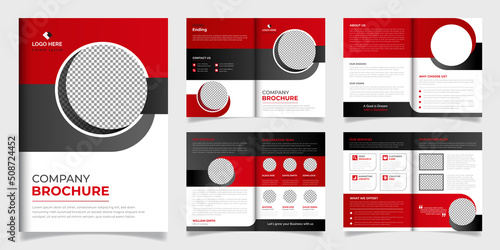 Professional and Creative Corporate Business Brochure Minimalist 8 pages brochure Design Print Template