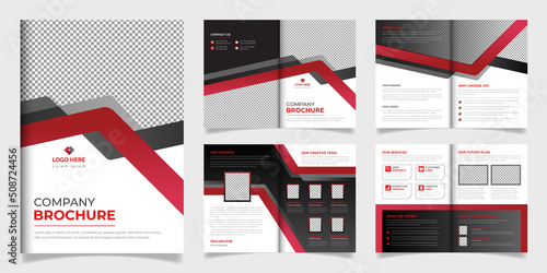 Professional and Creative Corporate Business Brochure Minimalist 8 pages brochure Design Print Template
