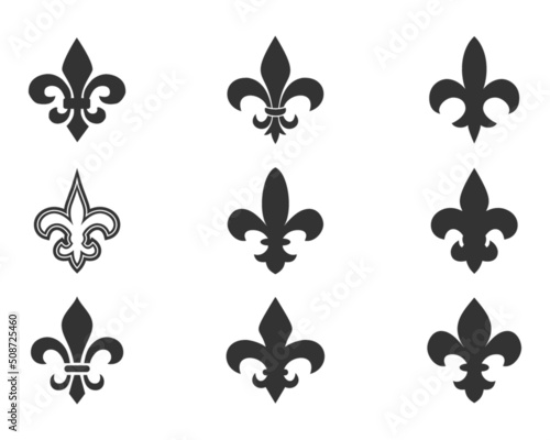 Obraz na płótnie Fleur de Lis - 9 Different Shapes and Symbols
