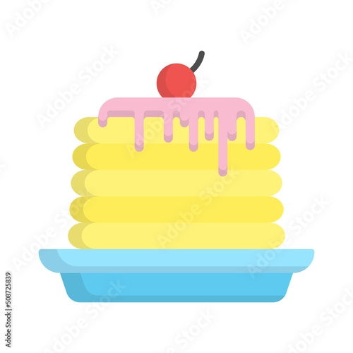 Pancakes icon design template vector illustration