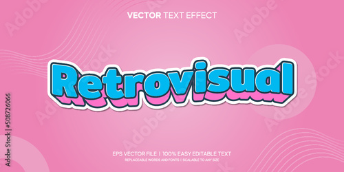 Retro visual vintage 80s editable text effect