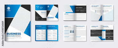 Minimal Corporate brochure template layout and booklet company profile cover page design with  online catalogue for business agency
