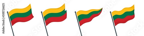 Waving Glorious Lithuania Flag Set