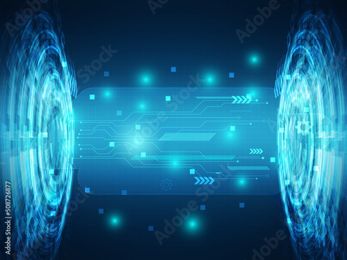 abstract blue futuristic cyber technology background