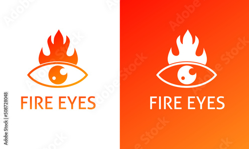 Illustration vector graphic of template logo icon fire eyes