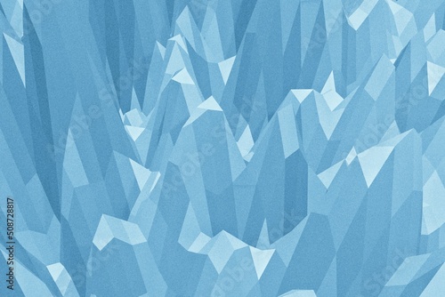 Illustration of abstract ice cliffs or ice glacier colored blue ice suitable for abstract background Fototapet