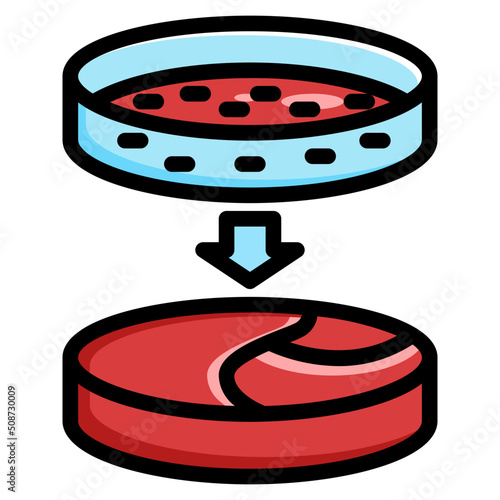 cultured meat line icon