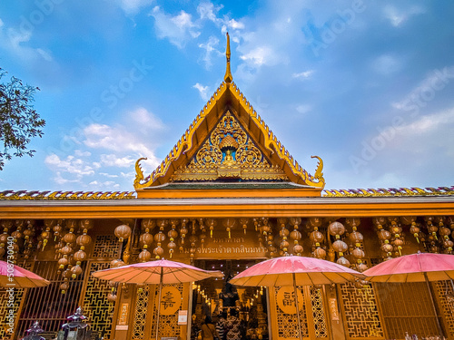 Wat Don Yai silver temple in Pathum Thani, Bangkok, Thailand photo