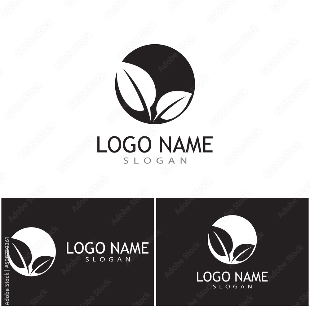 Leaf icon Vector Illustration design Logo template Leaf icon Vector Illustration design Logo template