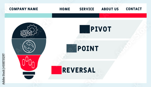 PPR - Pivot Point Reversal acronym. business concept background. vector illustration concept with keywords and icons. lettering illustration with icons for web banner, flyer, landing pag
