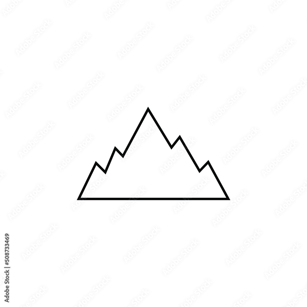 Mountain, Hill, Mount, Peak Thin Line Icon Vector Illustration Logo Template. Suitable For Many Purposes. Mountain, Hill, Mount, Peak Thin Line Icon Vector Illustration Logo Template. Suitable For Many Purposes.