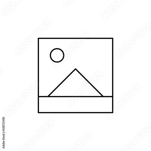 Picture, Gallery, Image Thin Line Icon Vector Illustration Logo Template. Suitable For Many Purposes.