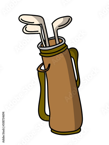 Golf club bag clipart