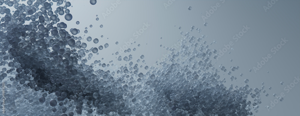 Floating Atoms in a Grey Futuristic style. Innovative Research or Pharmaceutical concept. Floating Atoms in a Grey Futuristic style. Innovative Research or Pharmaceutical concept.