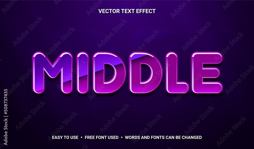 Middle Editable Vector Text Effect