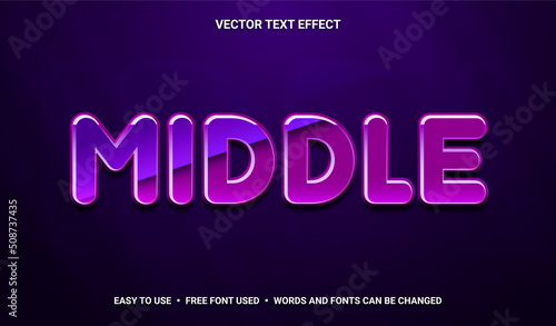 Middle Editable Vector Text Effect