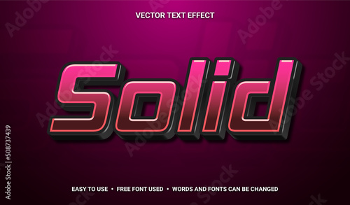 Solid Editable Vector Text Effect