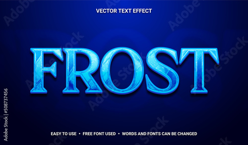 Frost Editable Vector Text Effect