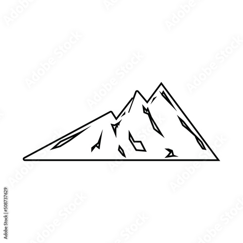 Mountain icon Logo Template Vector illustration design