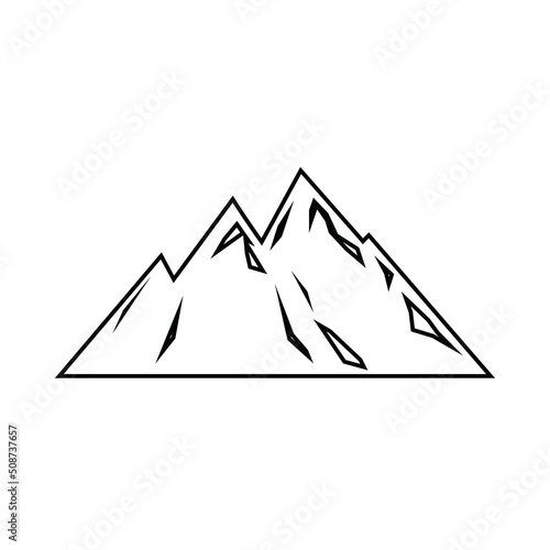 Mountain icon Logo Template Vector illustration design