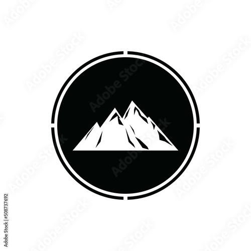 Mountain icon Logo Template Vector illustration design