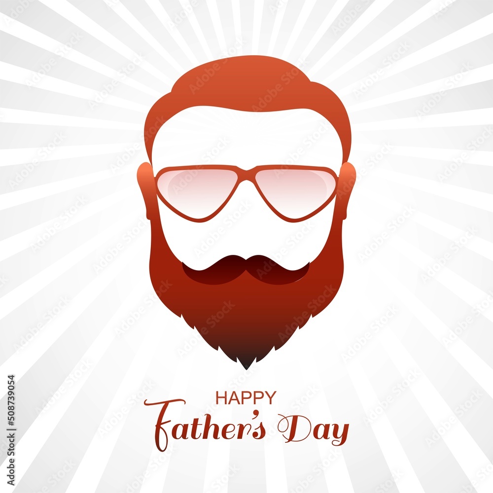 Beautiful man face on happy fathers day card background Beautiful man face on happy fathers day card background