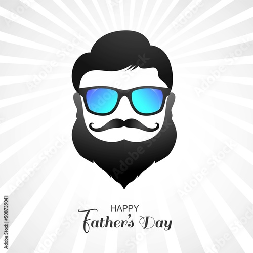 Happy fathers day beautiful face card background